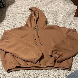 Spanx Air Essential Cocoa Cropped Sweatshirt